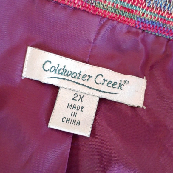 Coldwater Creek Plus 2x Purple Red Blazer - Picture 5 of 6